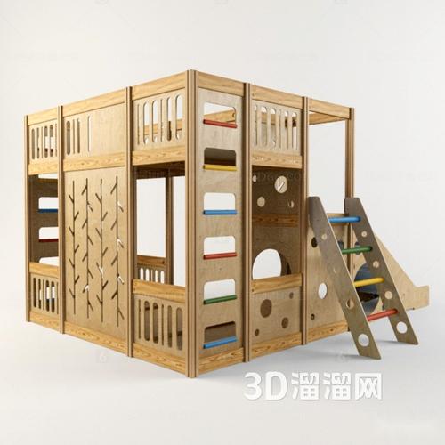 上下床su模型